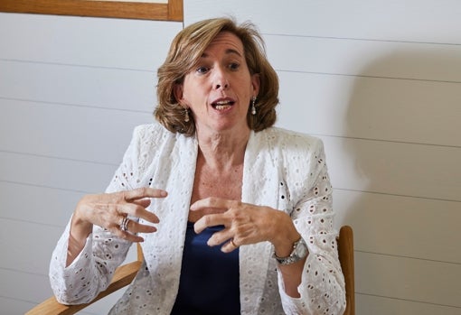 La presidenta de Patrimonio Nacional, durante la entrevista