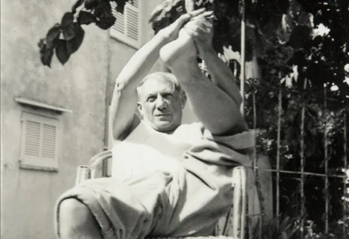 Dora Maar. 'Pablo Picasso en su sillón', Mougins, verano de 1936. Detalle