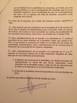 Recurso de Rodríguez Santos al TAD