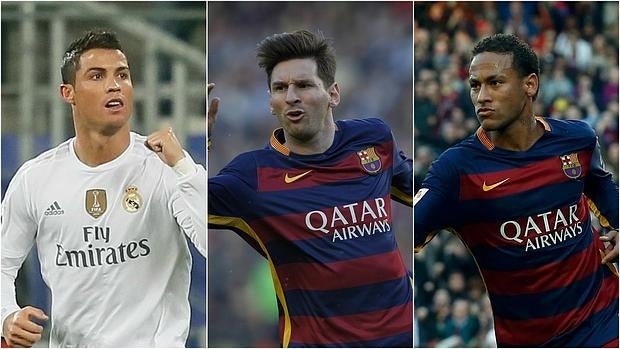 Messi, Neymar y Cristiano, finalistas al Balón de Oro 2015