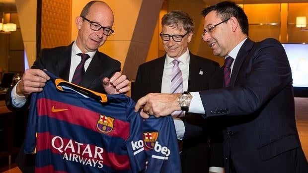 Bartomeu, con Bill Gates en Tokio