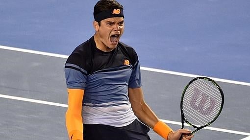 Milos Raonic celebra su victoria