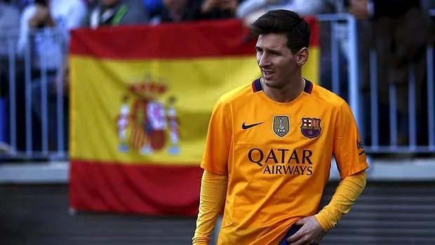 Leo Messi, antes de un partido del Barcelona