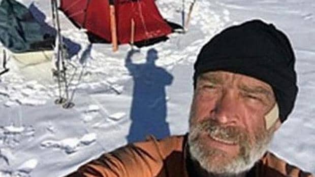 Un Selfie tomado por Worsley durante su travesía antártica