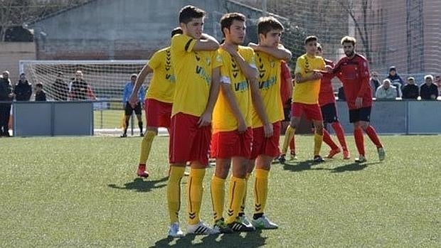 Los jugadores del Collaod Villalba, en un partido de la temporada 2015-15