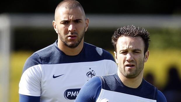 Valbuena y Benzema, con la selección gala durante el pasado años