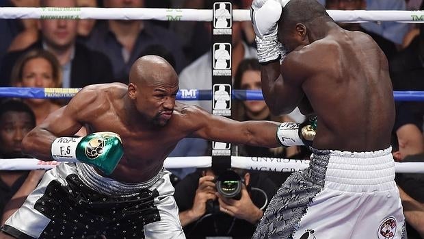 Floyd Mayweather, en su pelea ante Andre Berto