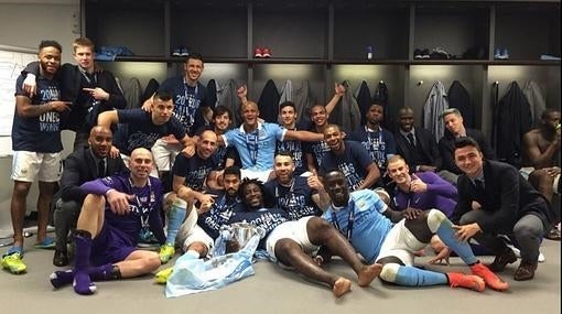 La soledad de Yaya Touré en la celebración del City