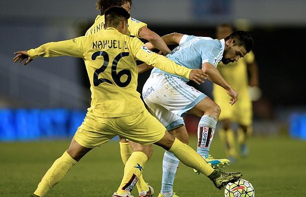 Un lance del partido entre el Celta y el Villarreal