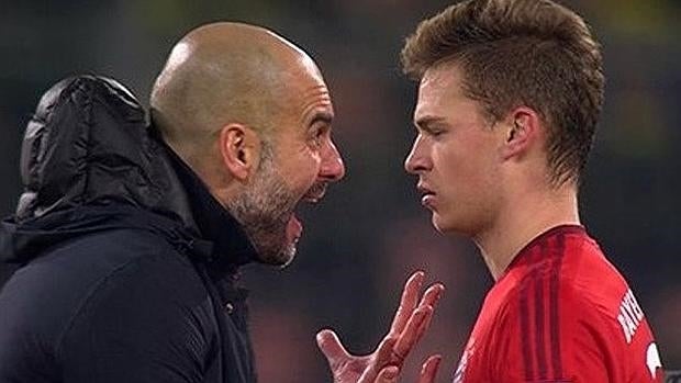 Espectacular bronca de Guardiola a Kimmich