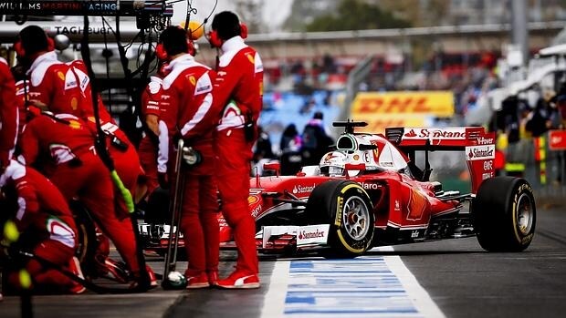 El Ferrari, durante la clasificación