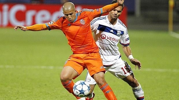 Sofiane Feghouli, en un partido del Valencia