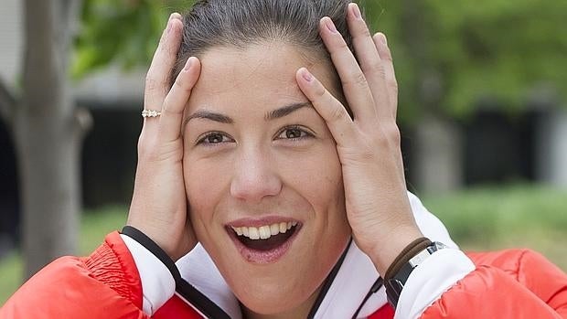 Garbiñe Muguruza, durante su entrevista con ABC