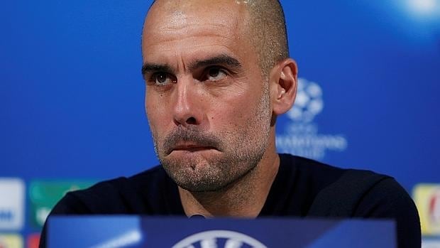 Pepe Guardiola, durante la conferencia de prensa en Múnich