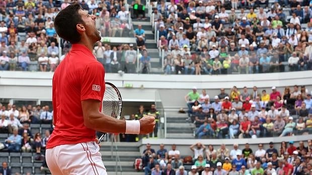 Djokovic, celebrando la victoria