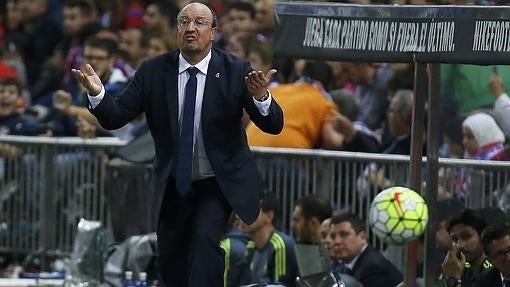 Benítez, como entrenador del Madrid