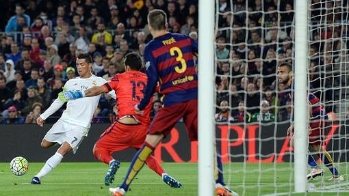 Cristiano Ronaldo, durante el último «Clásico»