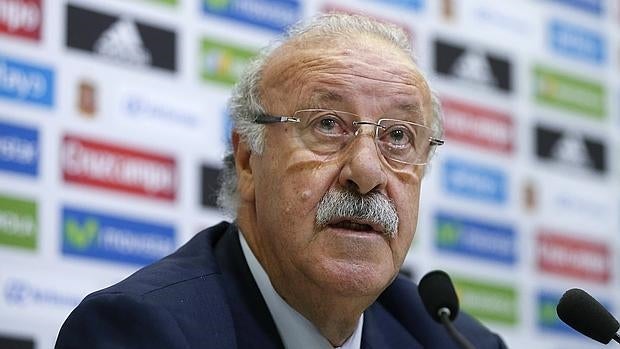 Vicente del Bosque, durante la rueda de prensa