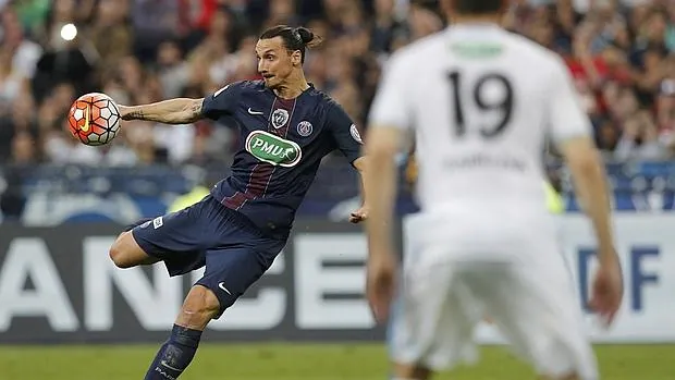 Zlatan Ibrahimovic, durante el partido de la Copa de Francia
