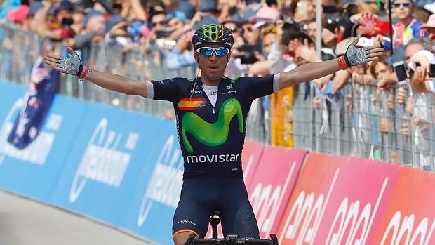 Valverde gana la etapa y se sitúa tercero en la general