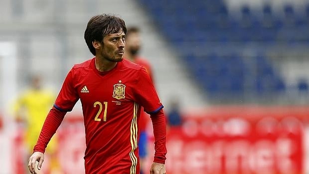 David Silva durante el partido contra Corea del Sur