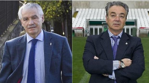 Francisco Pernía y Ángel Lavín, expresidentes del Racing de Santander