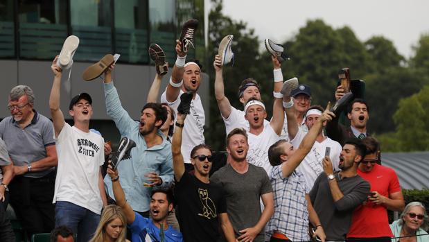 El club de fans de Marcus Willis en Wimbledon