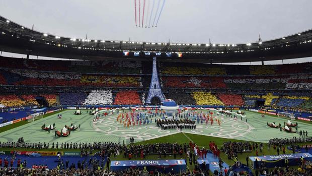 El estadio de Saint Denis, en la ceremonia inaugural de la Eurocopa de Francia 2016