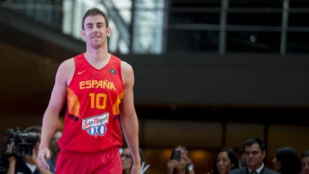 Claver, durante una concentración con la selección española de baloncesto