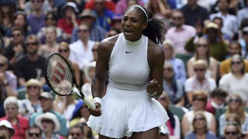 Serena Williams celebra un punto durante el pasado Wimbledon