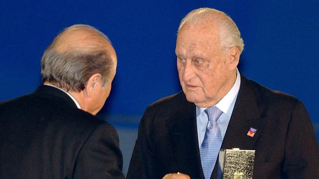 Havelange y Blatter en 1998