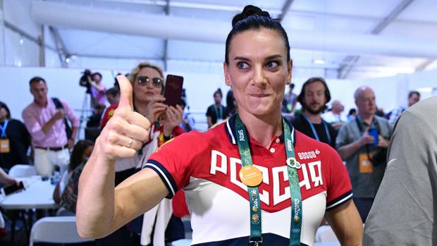 Isinbayeva, tras ser elegida miembro del COI