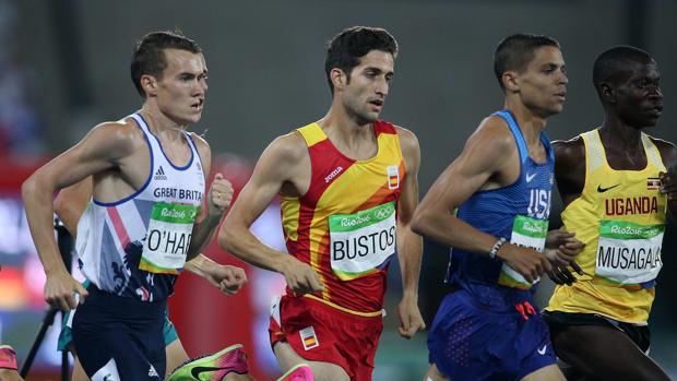 David Bustos, durante la semifinal de los 1.500 metros