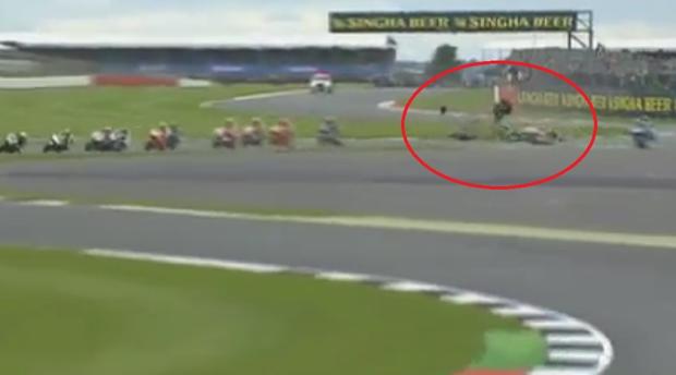 Imagen del accidente en el circuito de Silverstone