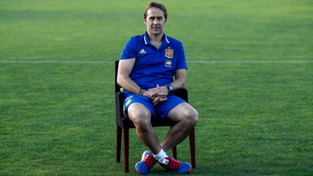 Julen Lopetegui, durante la entrevista con ABC