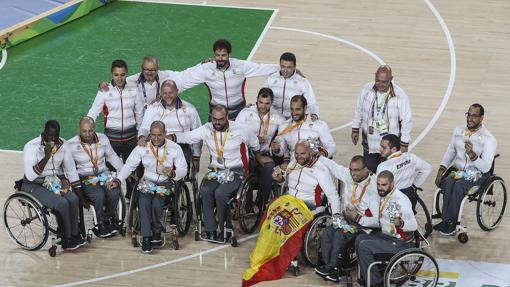 La selección de baloncesto, durante los Juegos Paralímpicos de Río 2016