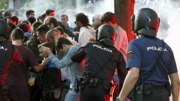 Disturbios antes del Deportivo-Sporting