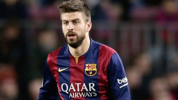 Piqué, en el partido contra el Deportivo