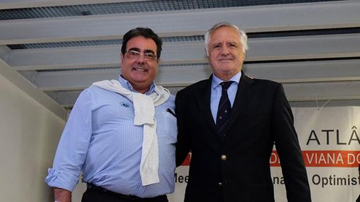 Manuel Villaverde y Antonio Roquette en el Club de Vela de Viana do Castelo