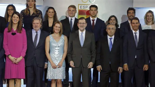 Rajoy, con los deportistas presentes en la gala