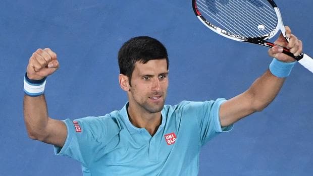 Novak Djokovic celebra la victoria ante Verdasco