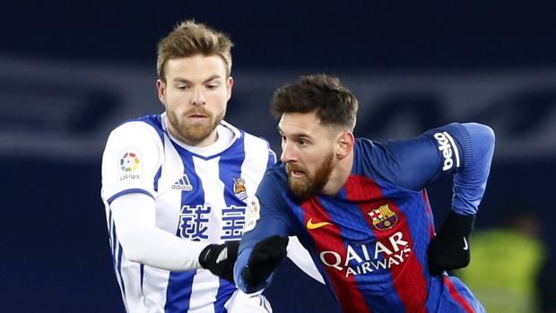 Illarramendi y Messi, en una acción del encuentro de cuartos
