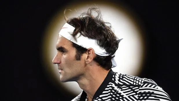 Roger Federer, durante el encuentro ante Berdych en Australia