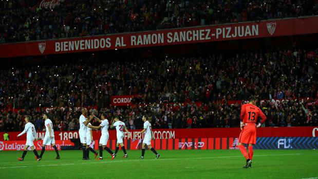 El Pizjuán, durante el Sevilla-Málaga