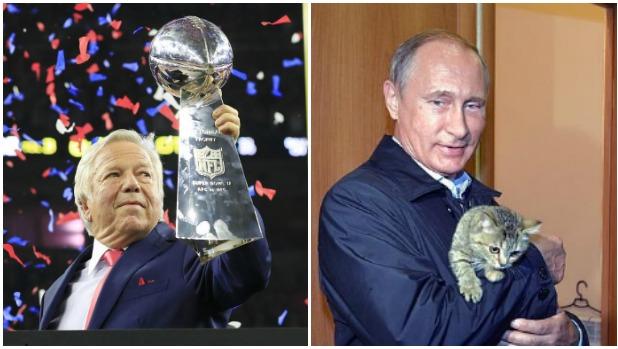 Robert Kraft, propietario de los Patriots, y Vladimir Putin