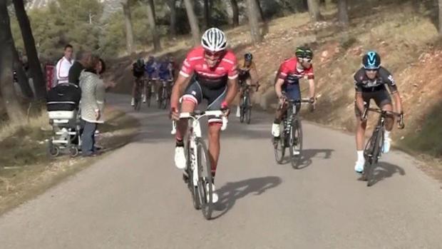 Alberto Contador, líder en su primera carrera con el Trek