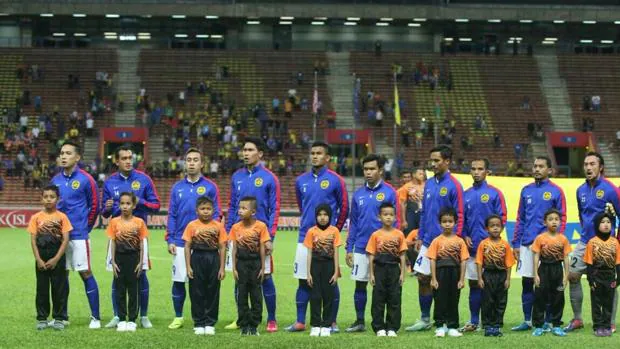 Una imagen de la selección malasia antes de un encuentro