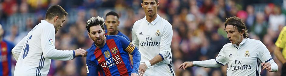 Un partido entre Real Madrid y Barcelona