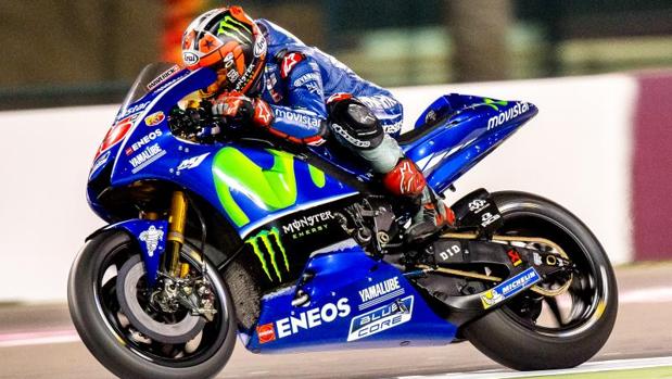 Maverick Viñales, en el primer entrenamiento en Qatar