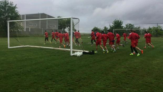 Entrenamiento del Extremadura este sábado